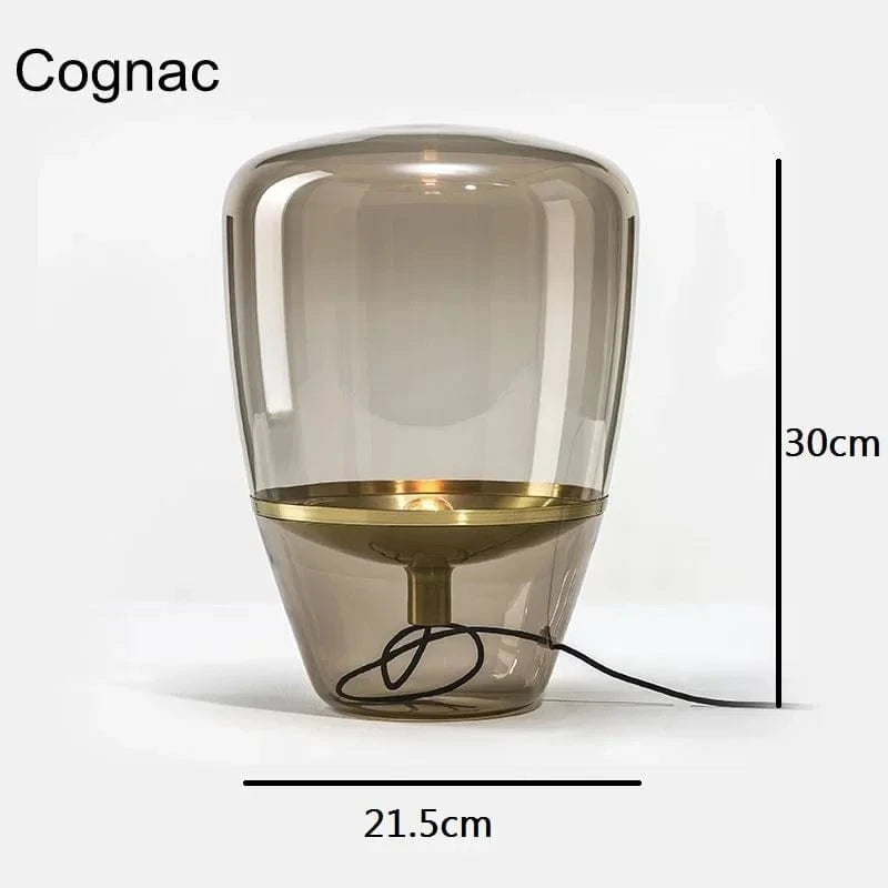COGNAC PETIT / DORÉ Lampe en verre design
