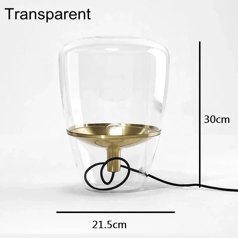 TRANSPARENT PETIT / CHROME Lampe en verre design