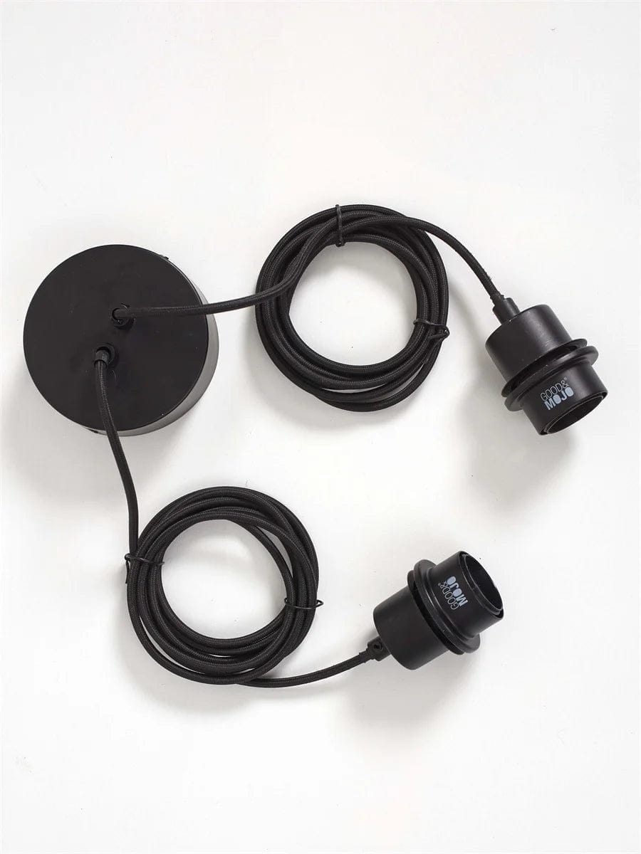 Lampe Suspendue "Bhoutan Cylindre 85cm, Bl/Nat." de Good & Mojo