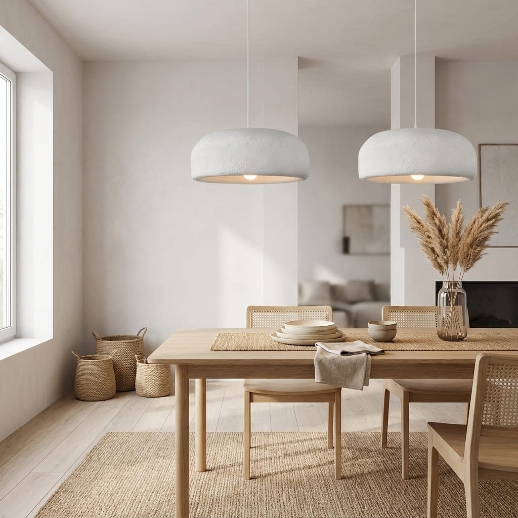 Lustre blanc moderne