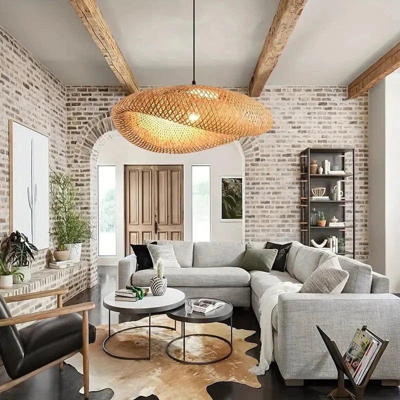 Lustre en rotin