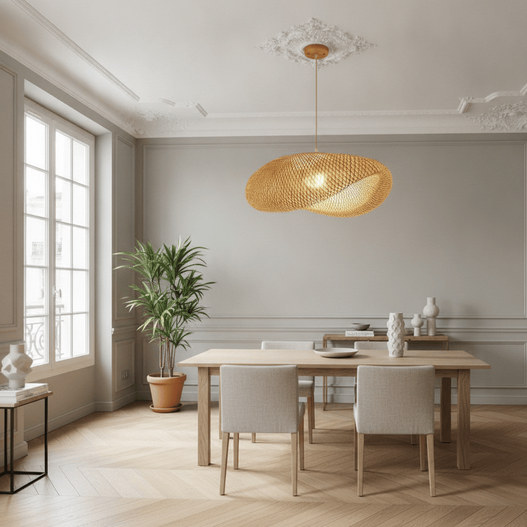 Lustre en rotin