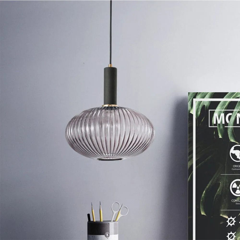 Lustre en verre vintage