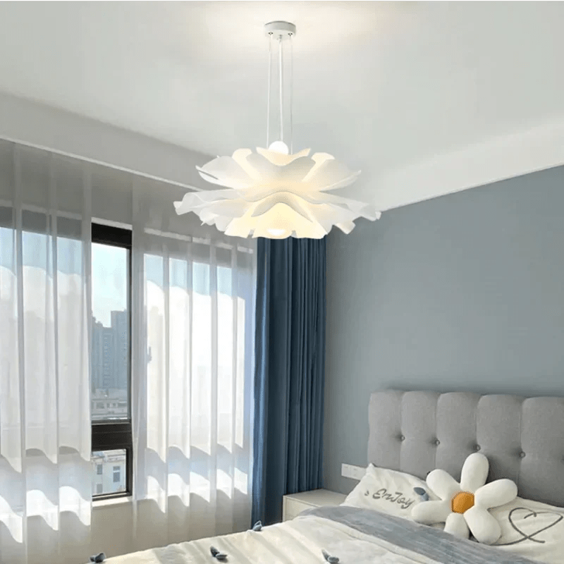 Lustre fleur blanche