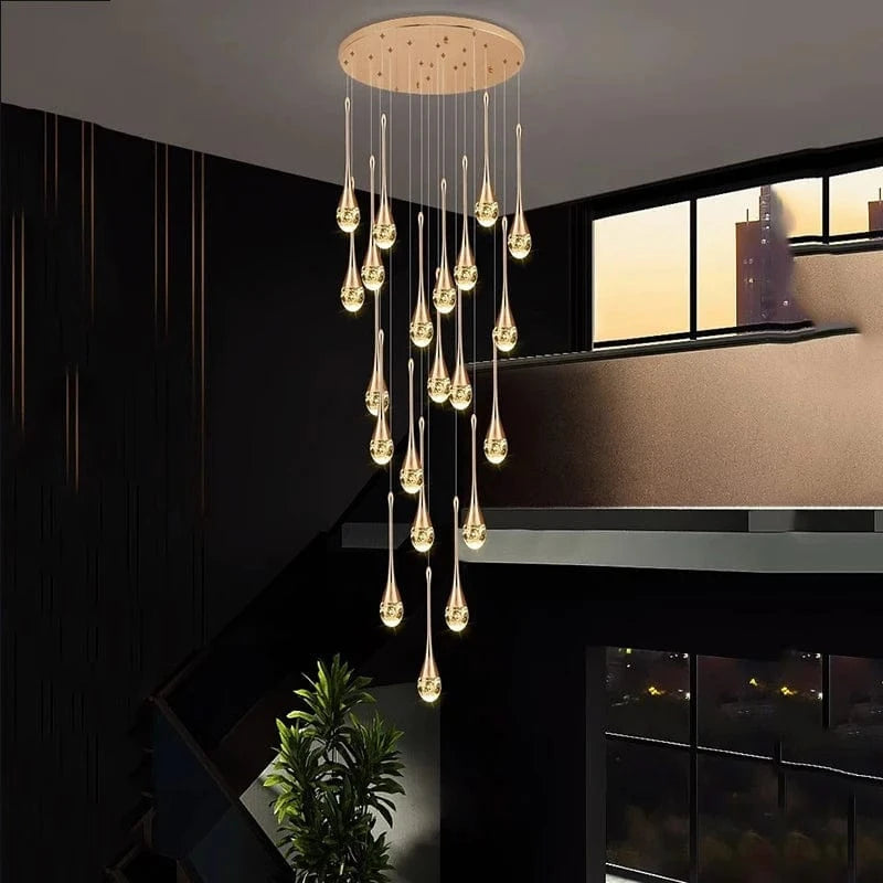 Lustre goutte d'eau cristal