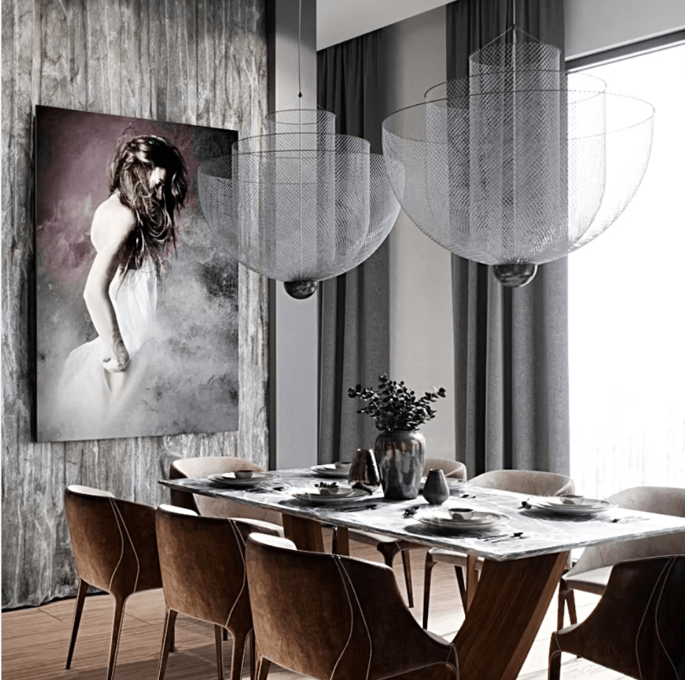 Lustre metal design