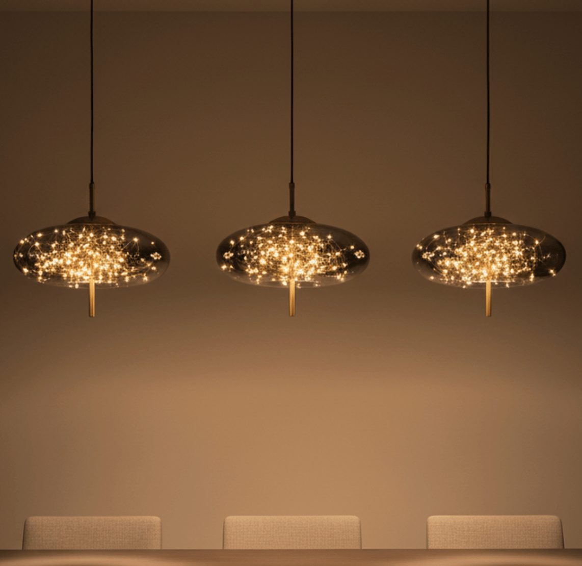 Lustre verre fumé