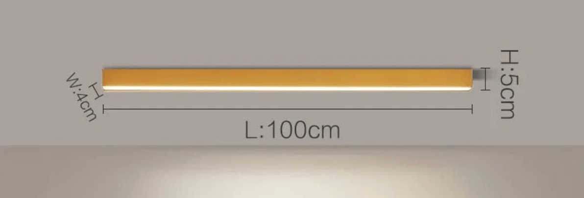 OR 100 CM / LUMIÈRE CHAUDE (3000K) Plafonnier barre led