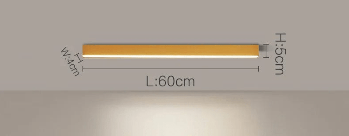 OR 60 CM / LUMIÈRE CHAUDE (3000K) Plafonnier barre led