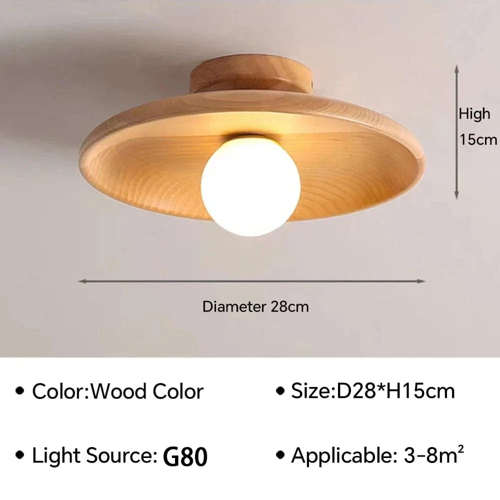 Plafonnier bois scandinave