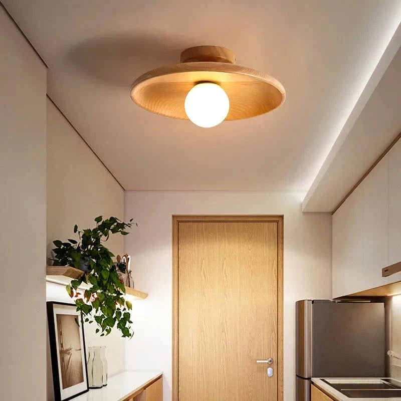 Plafonnier bois scandinave