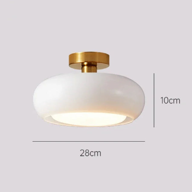 BLANC A / LUMIÈRE FROIDE Plafonnier en verre orange style Bauhaus