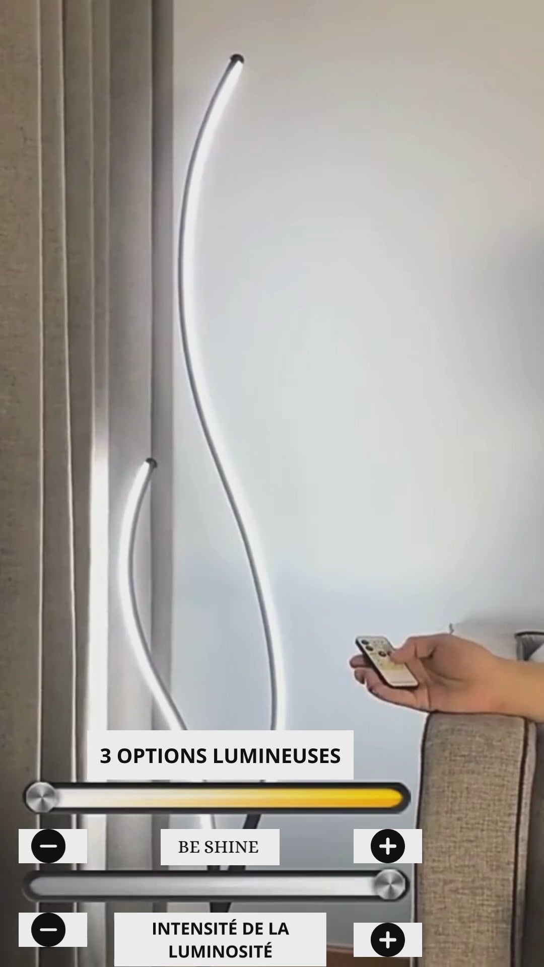 Stehlampe LED Wellenförmig Design