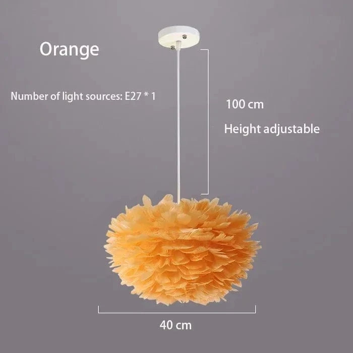 ORANGE 40 CM Suspension à plumes