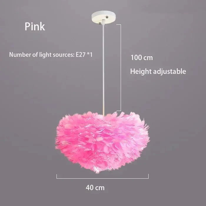 ROSE 40 CM Suspension à plumes