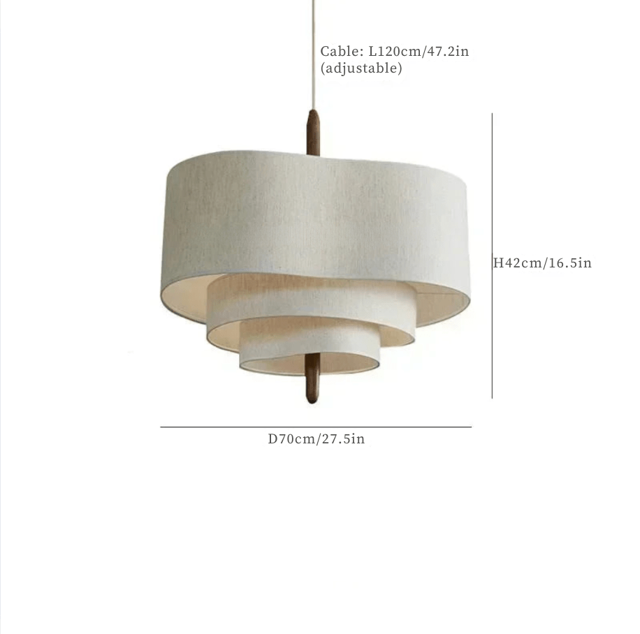 DIAMÈTRE 70cm / LUMIÈRE FROIDE Suspension abat-jour Japonais
