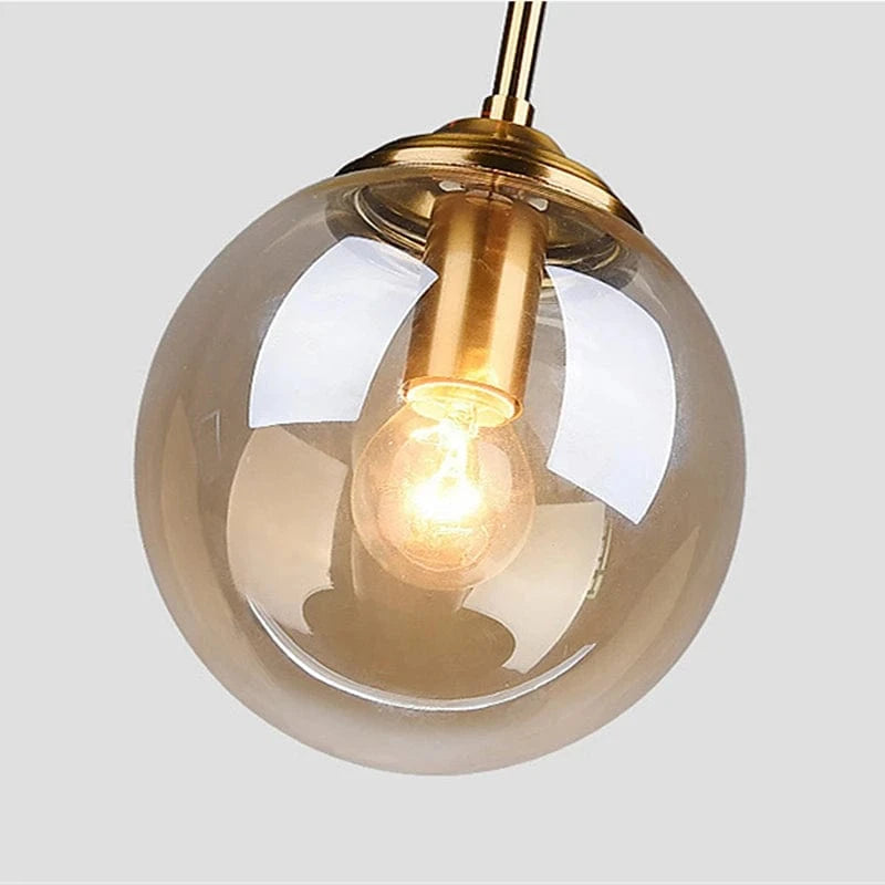 Suspension boule verre design