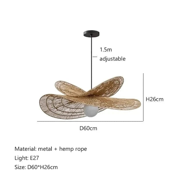 A-D60CM Suspension en corde de chanvre