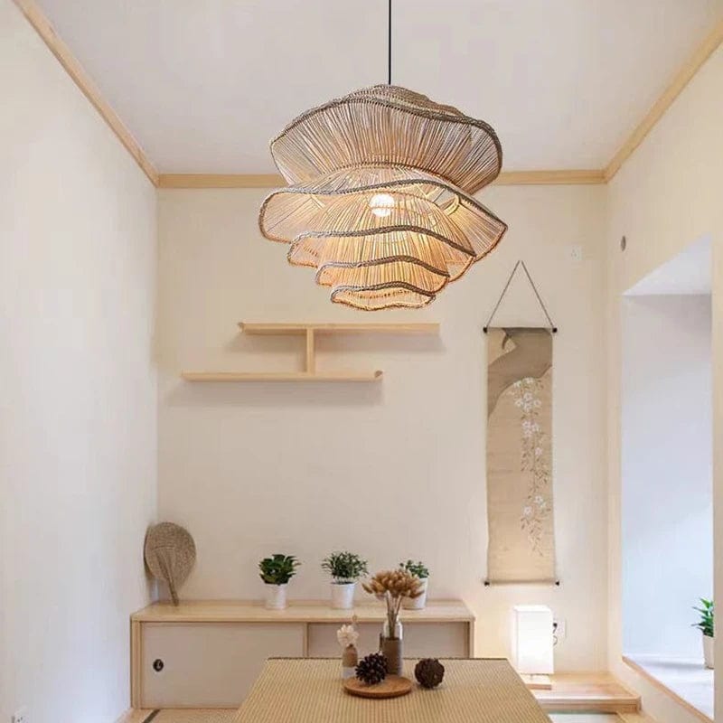 Suspension en rotin design
