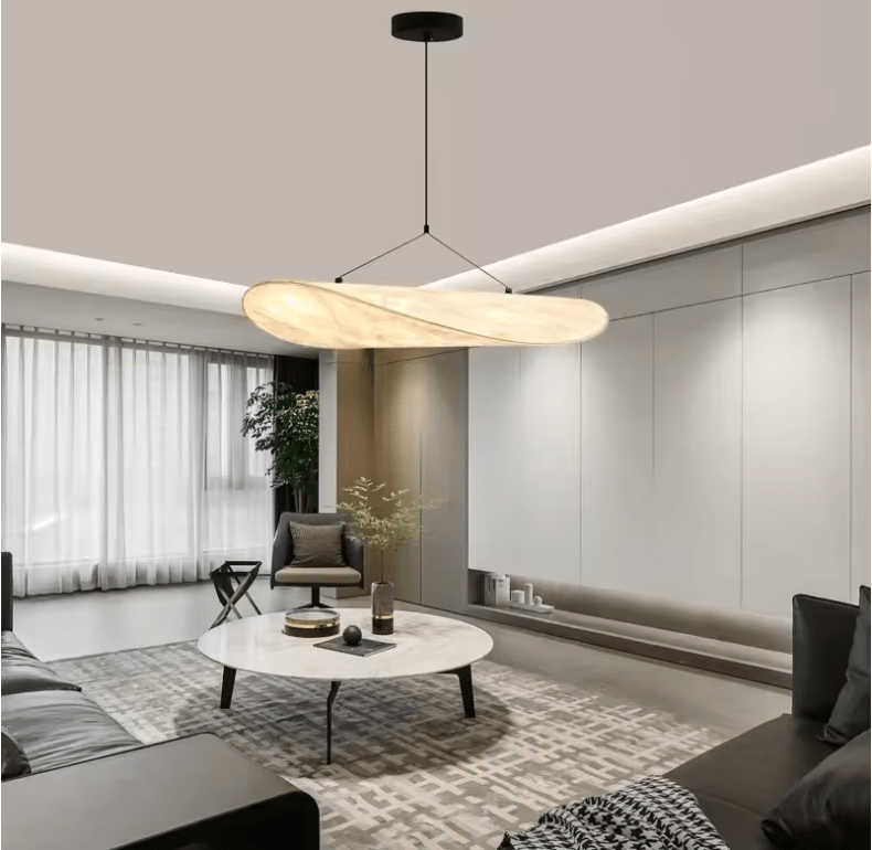Suspension luminaire en tissu