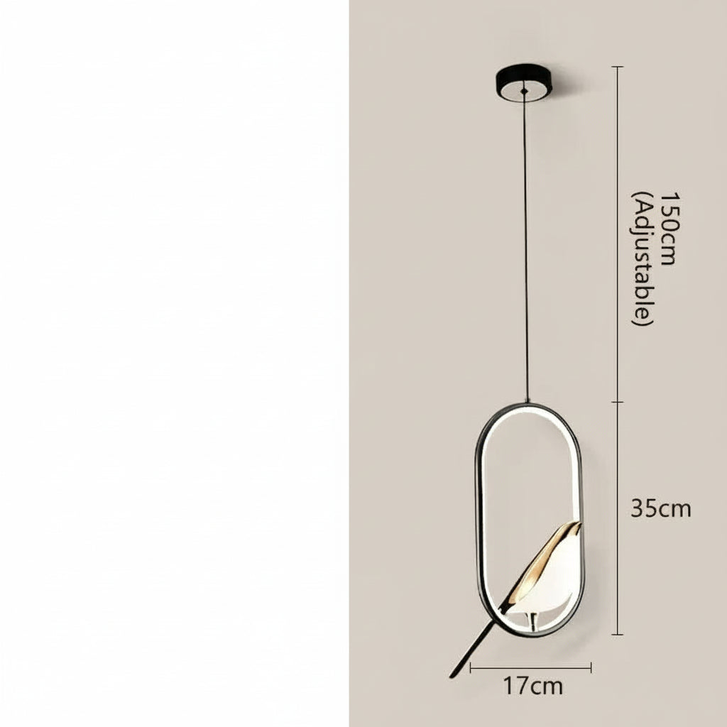 Ellipse-Black Gold / FROIDE Suspension luminaire oiseau