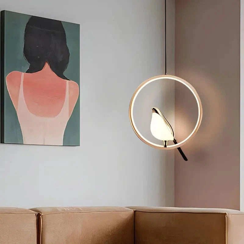 Suspension luminaire oiseau