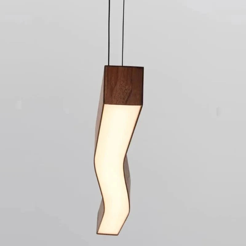 Suspension Plate barre led bois 120 CM