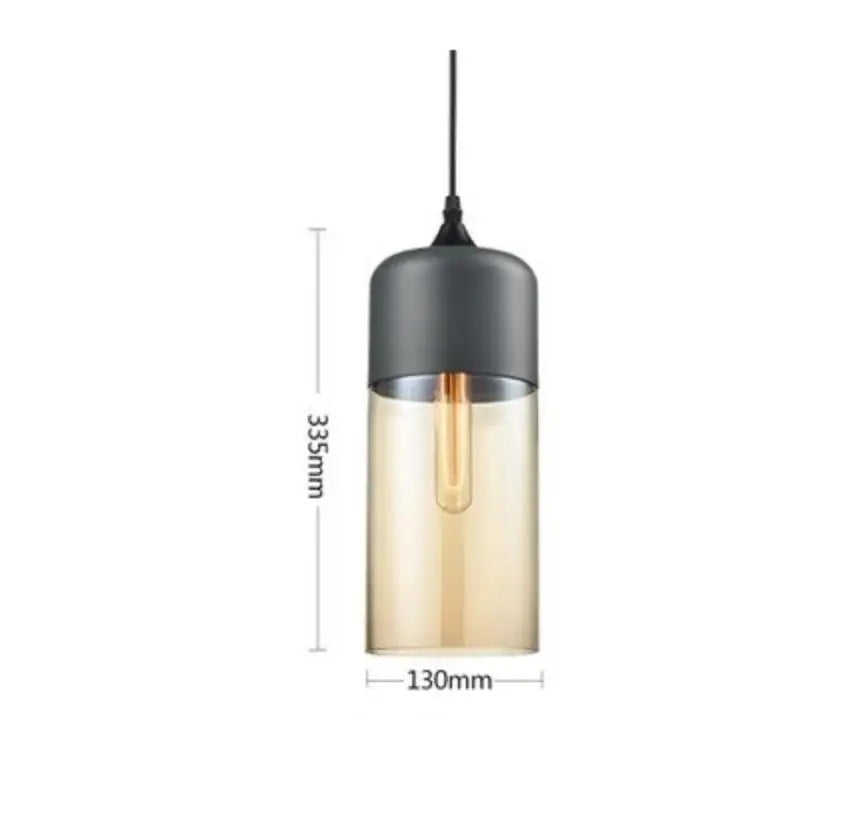 BLACK A AMBER Suspension verre et métal design moderne