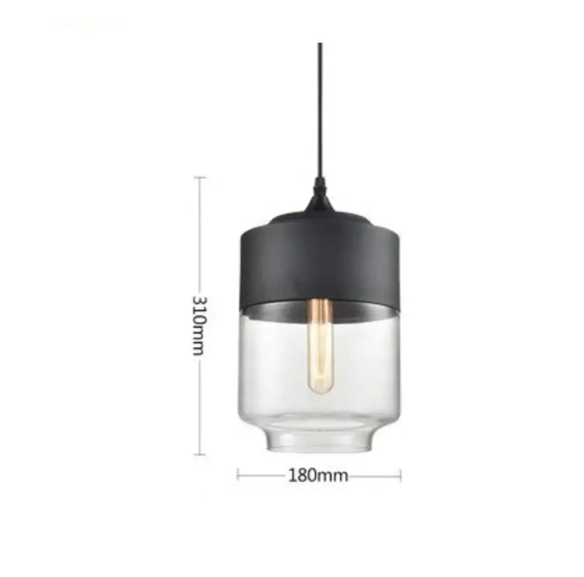 BLACK C CLEAR Suspension verre et métal design moderne