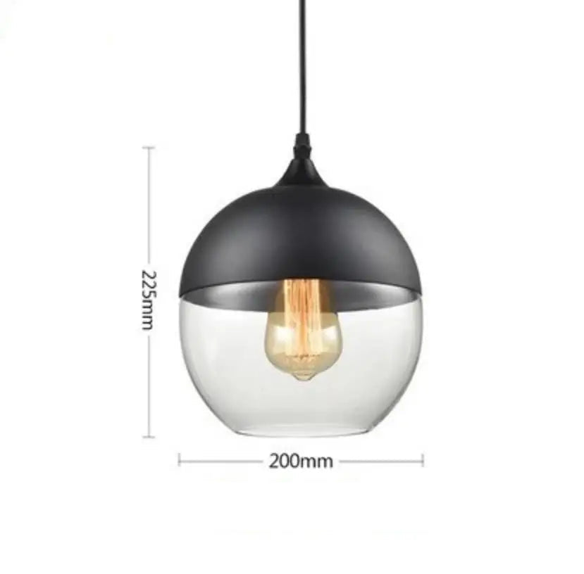 BLACK D CLEAR Suspension verre et métal design moderne