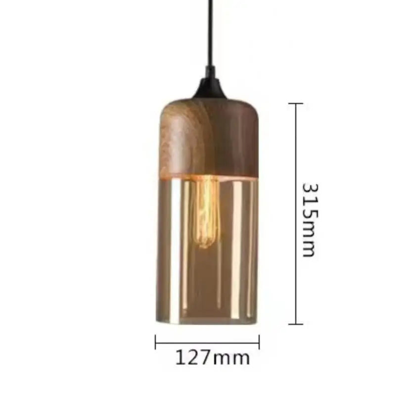 BROWN A AMBER Suspension verre et métal design moderne