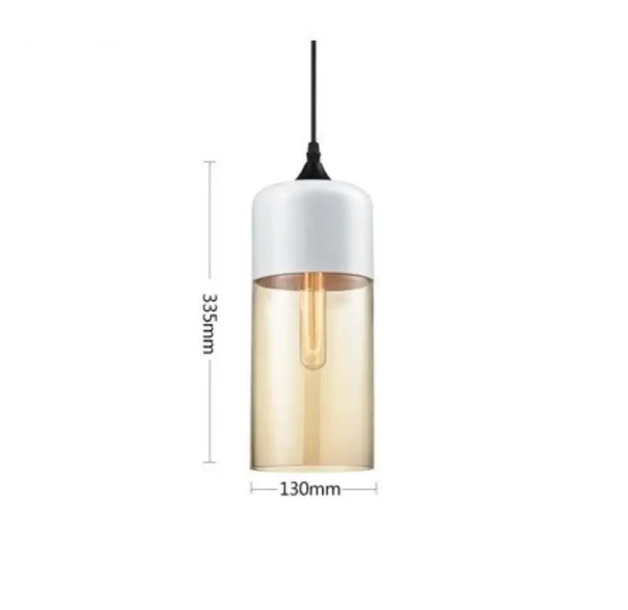 WHITE A AMBER Suspension verre et métal design moderne