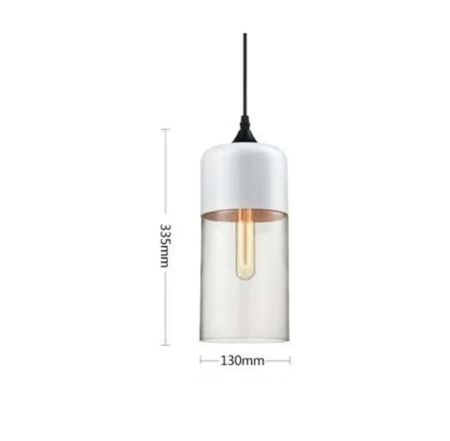 WHITE A CLEAR Suspension verre et métal design moderne
