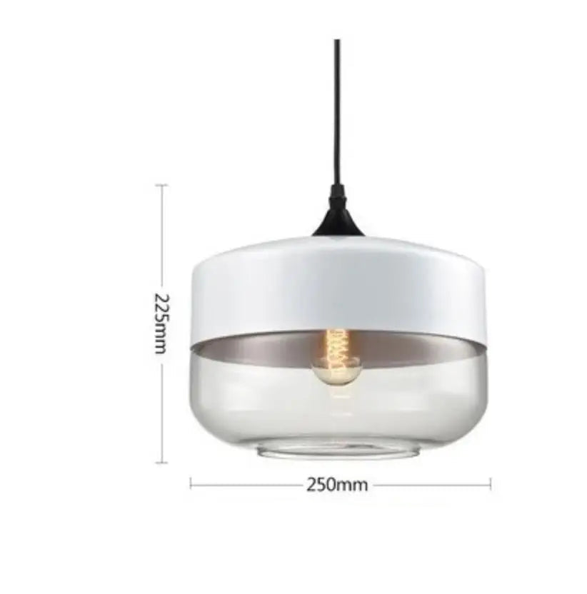 WHITE B CLEAR Suspension verre et métal design moderne