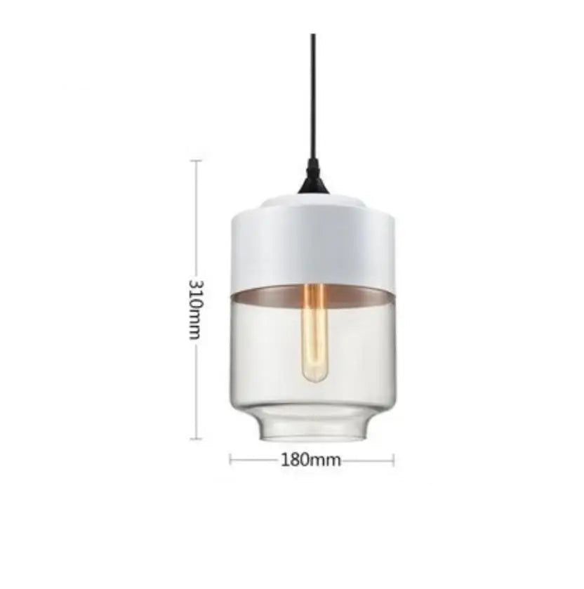 WHITE C CLEAR Suspension verre et métal design moderne