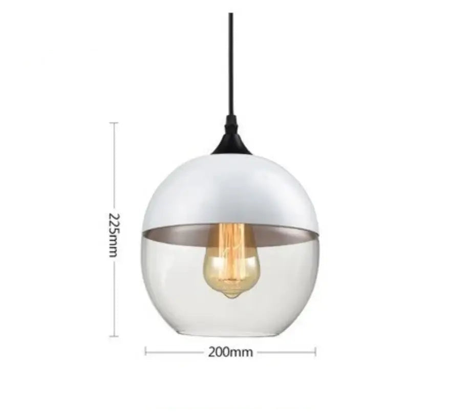 WHITE D CLEAR Suspension verre et métal design moderne