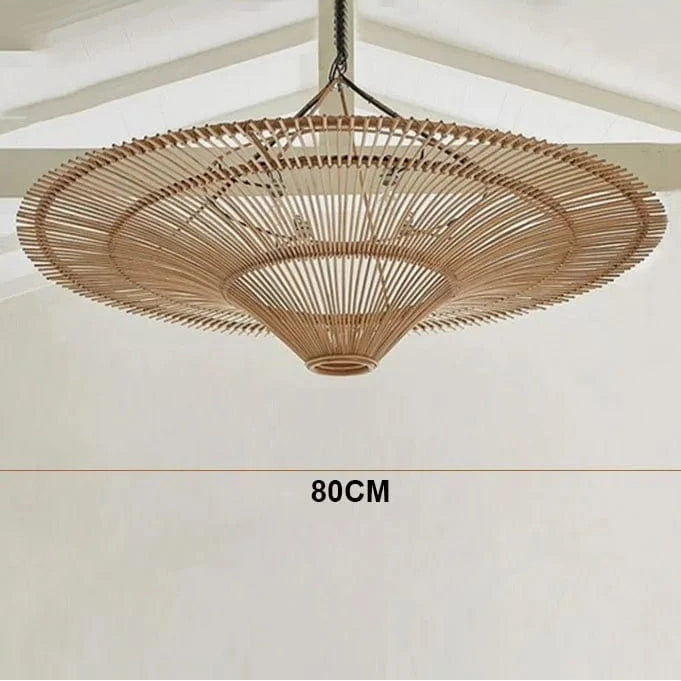 80 CM Très grande suspension rotin