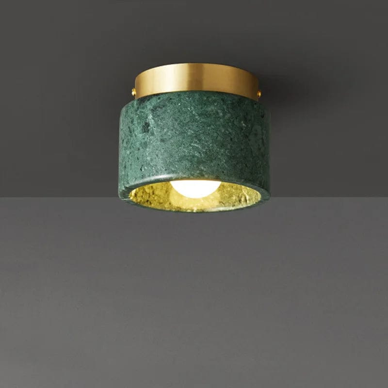VERT / DIAMÈTRE 12 CM X HAUTEUR 10 CM Plafonnier marbre