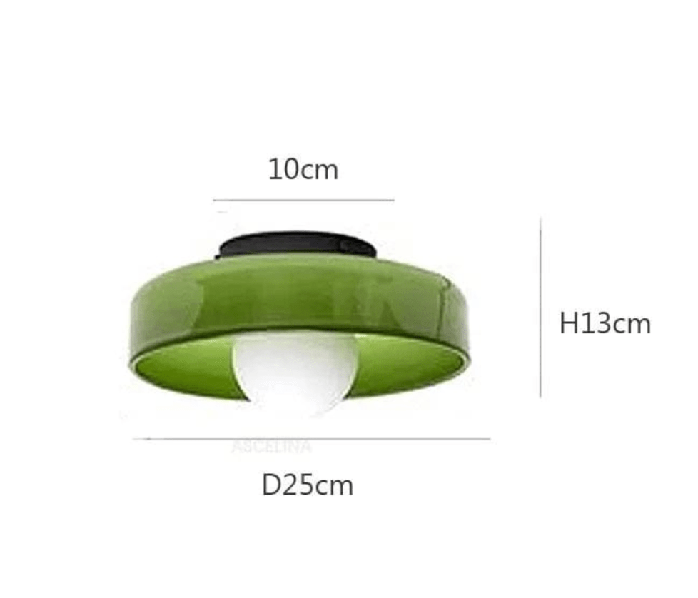 VERT / LUMIÈRE CHAUDE Applique murale verre retro-vintage