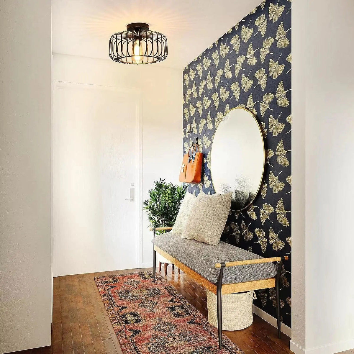 without light source / E26 Luminaire plafonnier metal noir